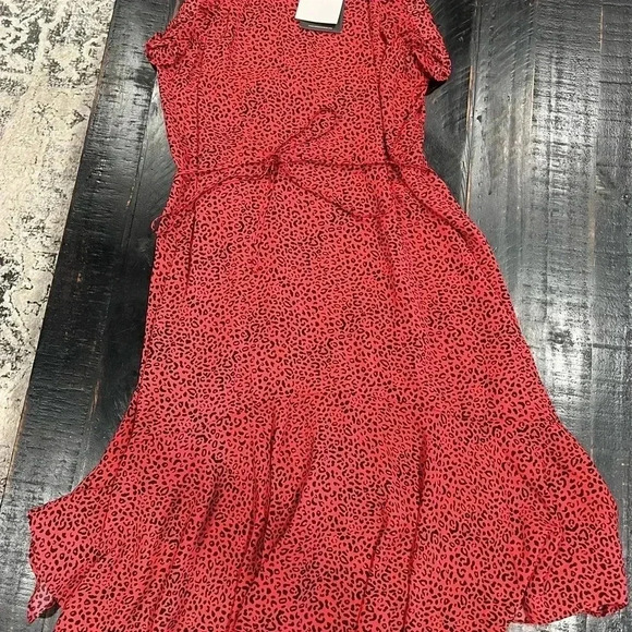 WHO WHAT WEAR LEOPARD PRINT HALTER NECK DRESS SIZE XL - Picture 4 of 6